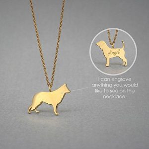 14K Gold German Shepherd Necklace | Personalized Dog Necklaces